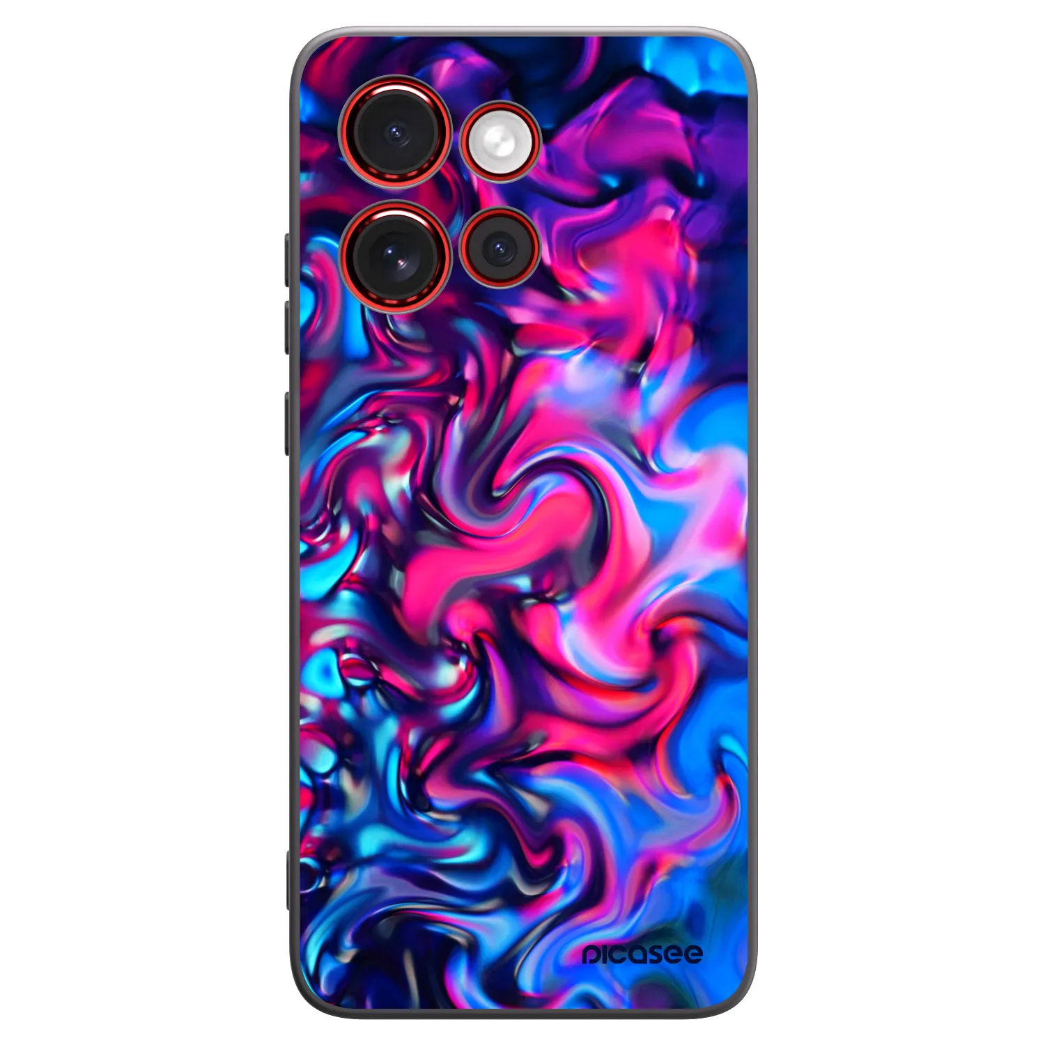 Picasee silikonowe czarne etui na Motorola Edge 60 Neo 5G - Redlight