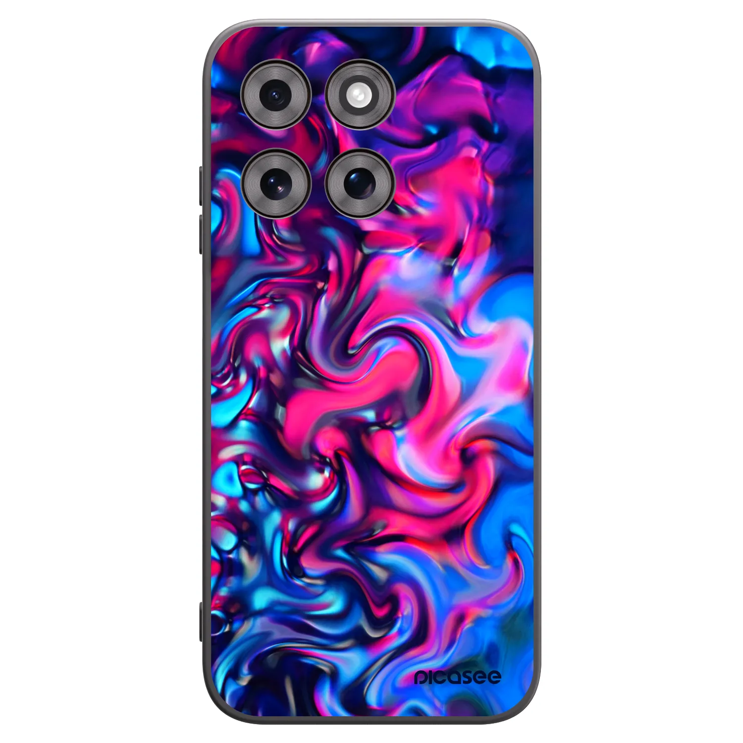 Picasee silikonowe czarne etui na Motorola Moto G77 - Redlight