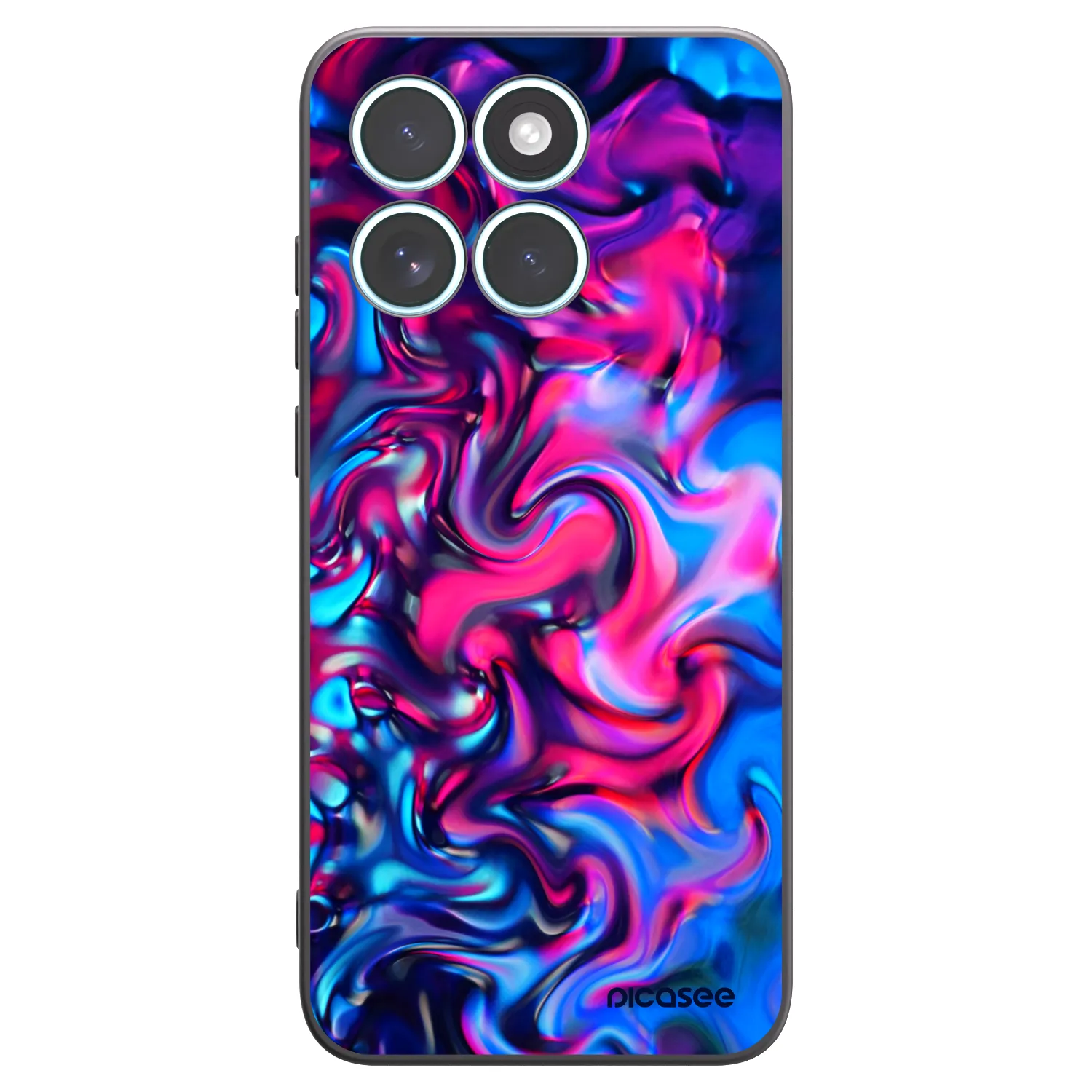 Picasee silikonowe czarne etui na Motorola Edge 70 Fusion - Redlight
