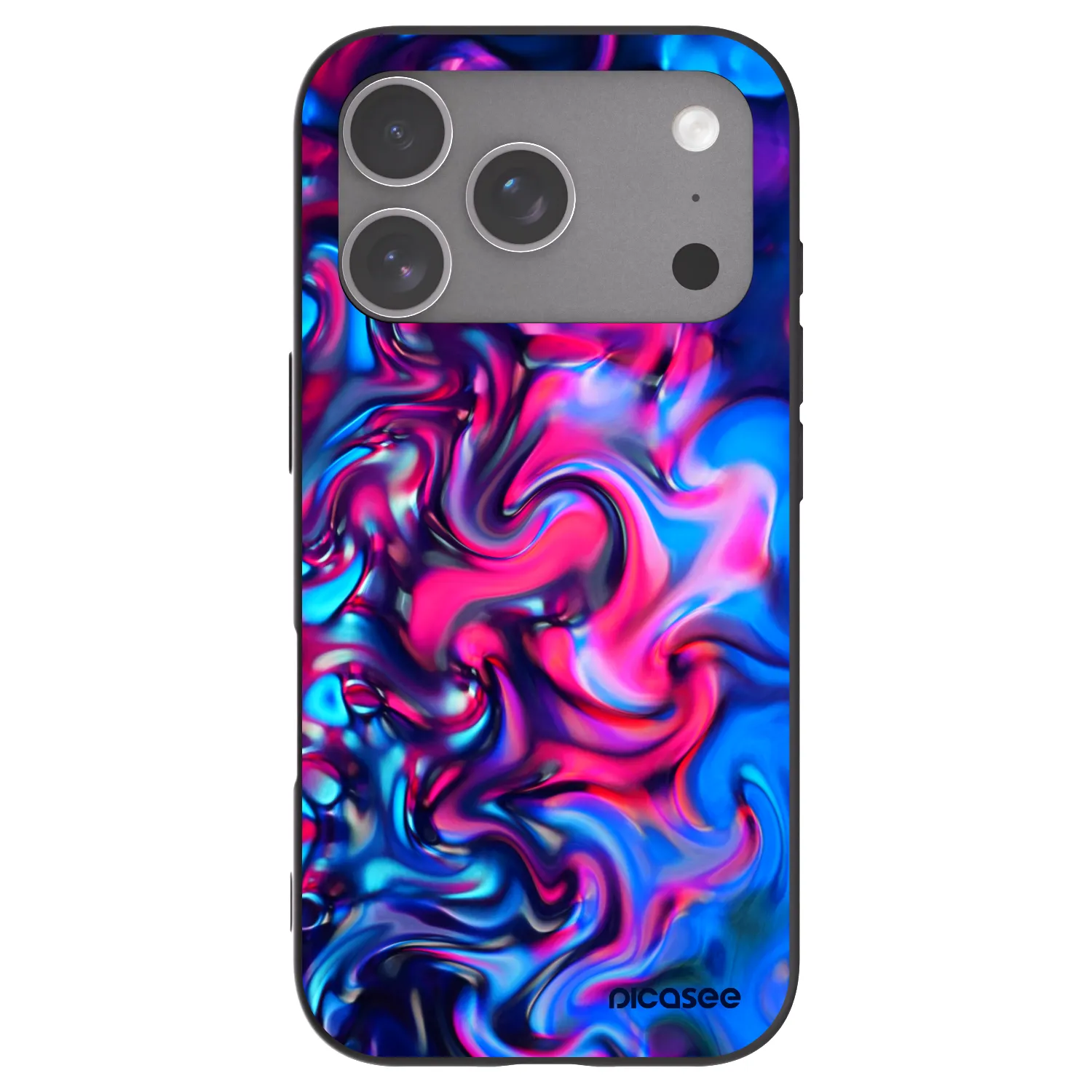 Picasee silikonowe czarne etui na Apple iPhone 18 Pro - Redlight