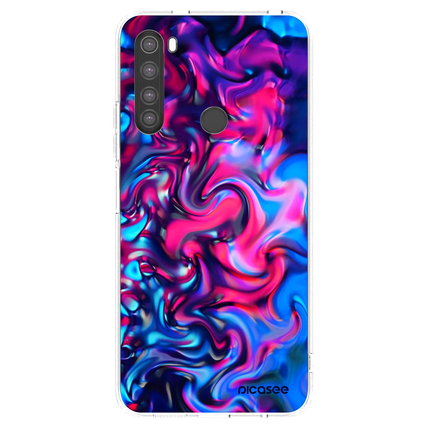 Picasee silikonowe przeźroczyste etui na Xiaomi Redmi Note 8 - Redlight