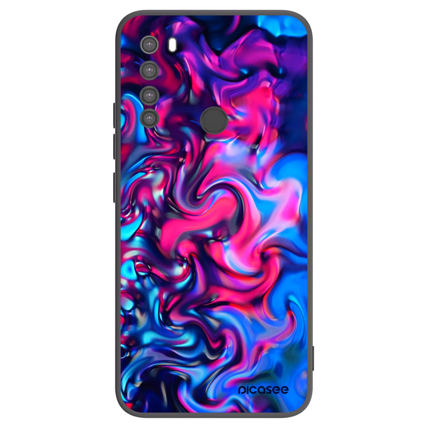Picasee silikonowe czarne etui na Xiaomi Redmi Note 8 - Redlight