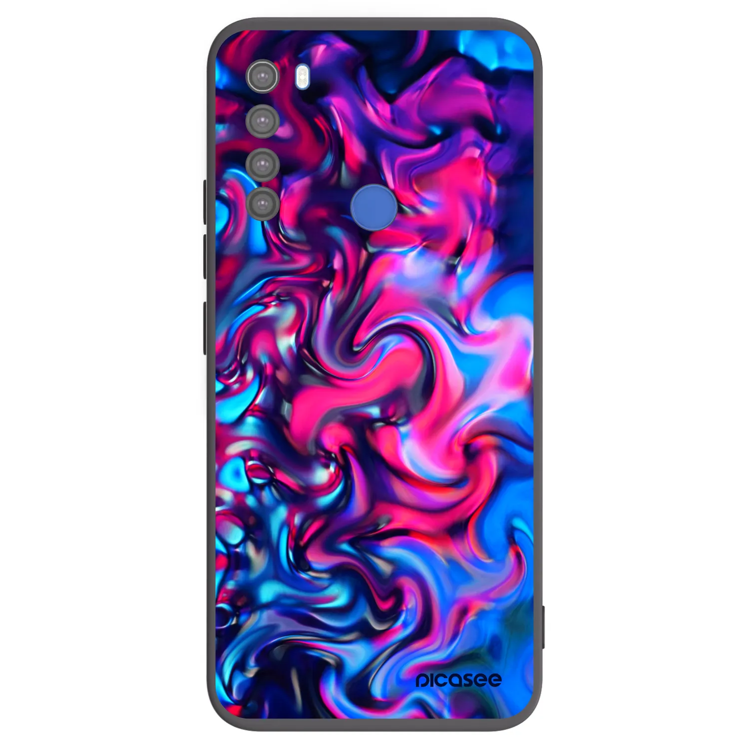 Picasee silikonowe czarne etui na Xiaomi Redmi Note 8T - Redlight