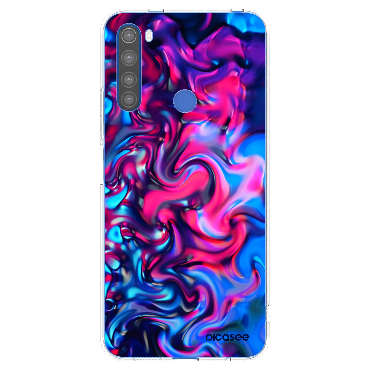 Picasee silikonowe przeźroczyste etui na Xiaomi Redmi Note 8T - Redlight