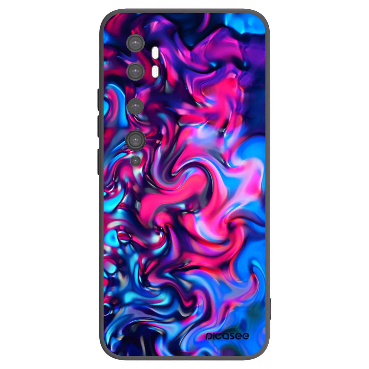 Picasee silikonowe czarne etui na Xiaomi Mi Note 10 (Pro) - Redlight