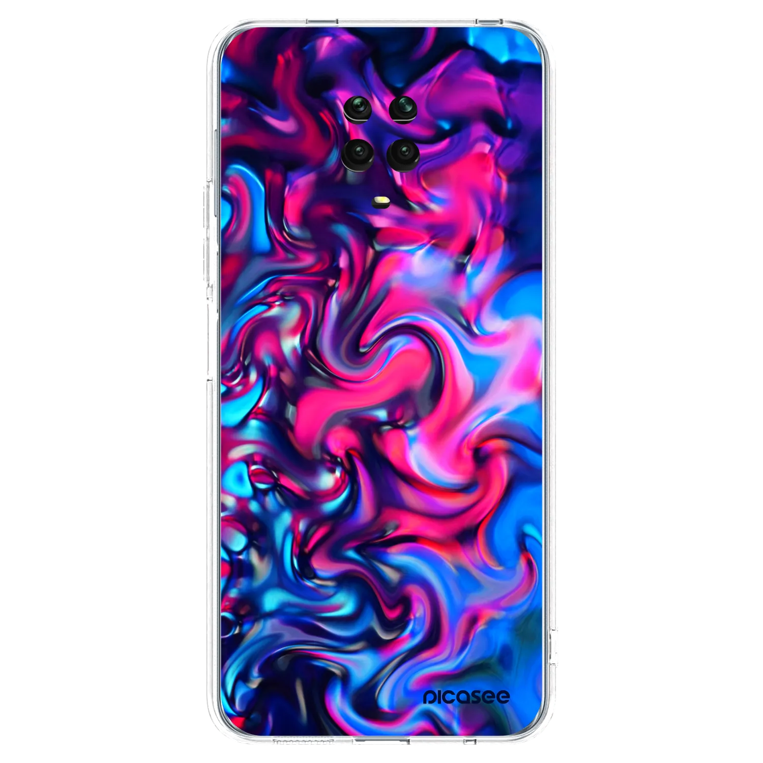 Picasee silikonowe przeźroczyste etui na Xiaomi Redmi Note 9 Pro - Redlight