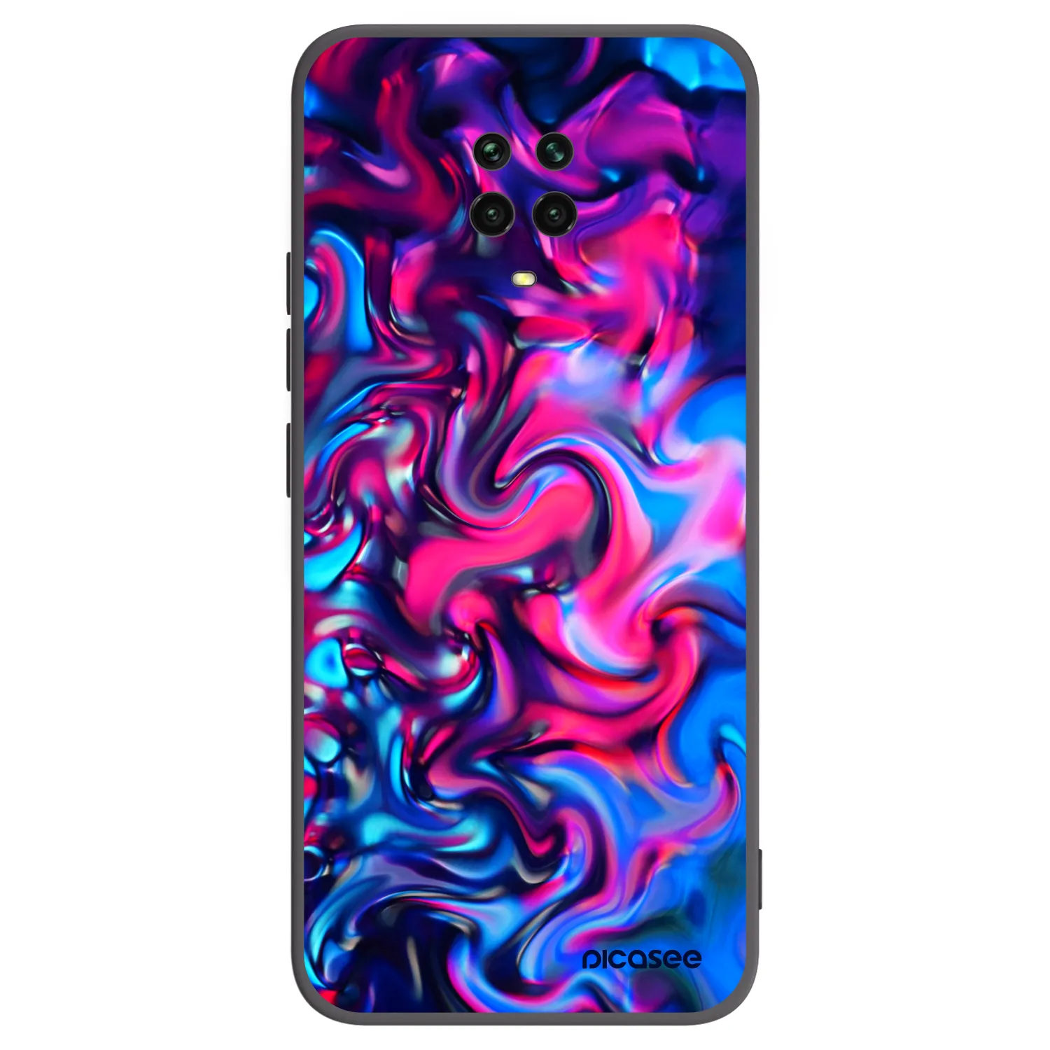 Picasee silikonowe czarne etui na Xiaomi Redmi Note 9 Pro - Redlight