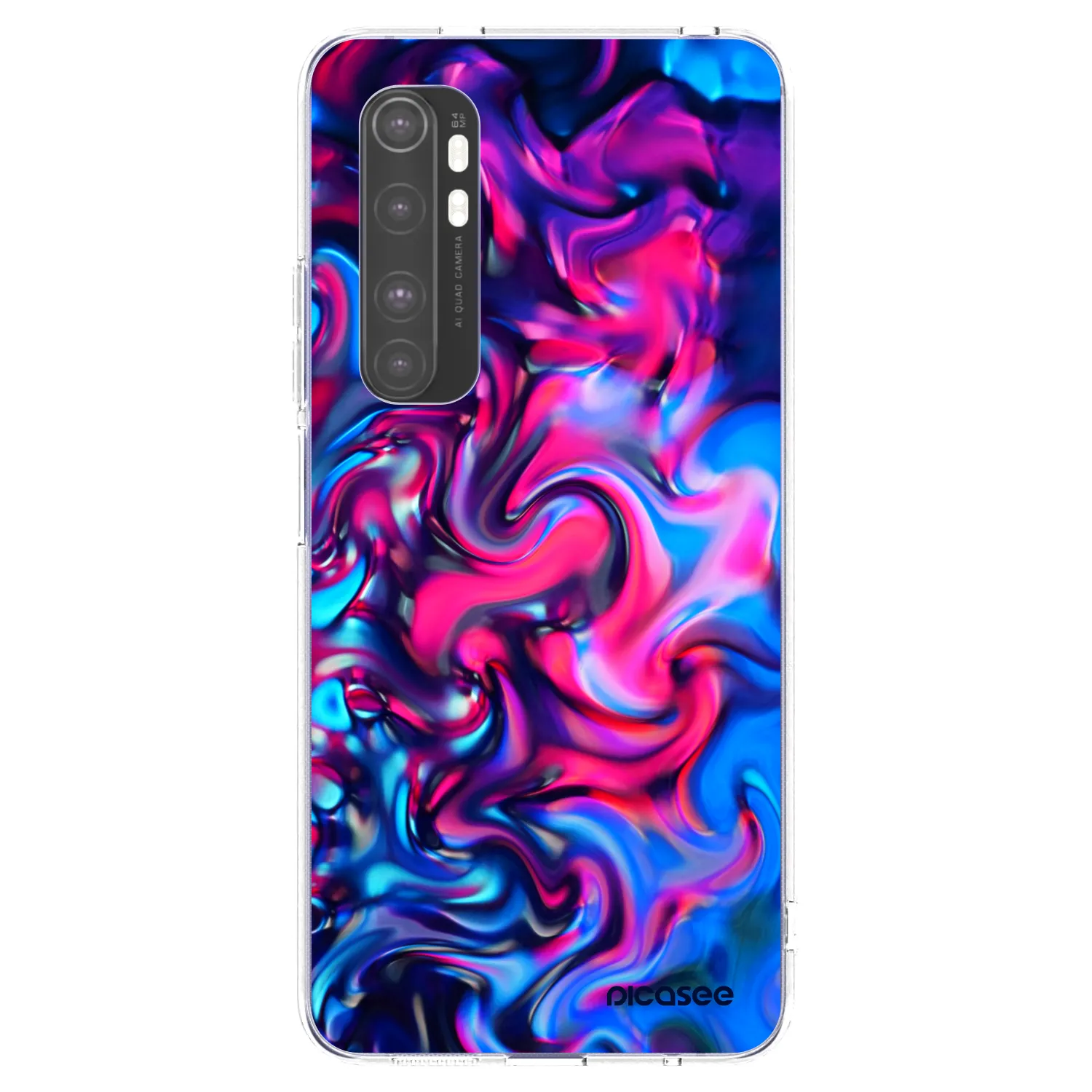 Picasee silikonowe przeźroczyste etui na Xiaomi Mi Note 10 Lite - Redlight