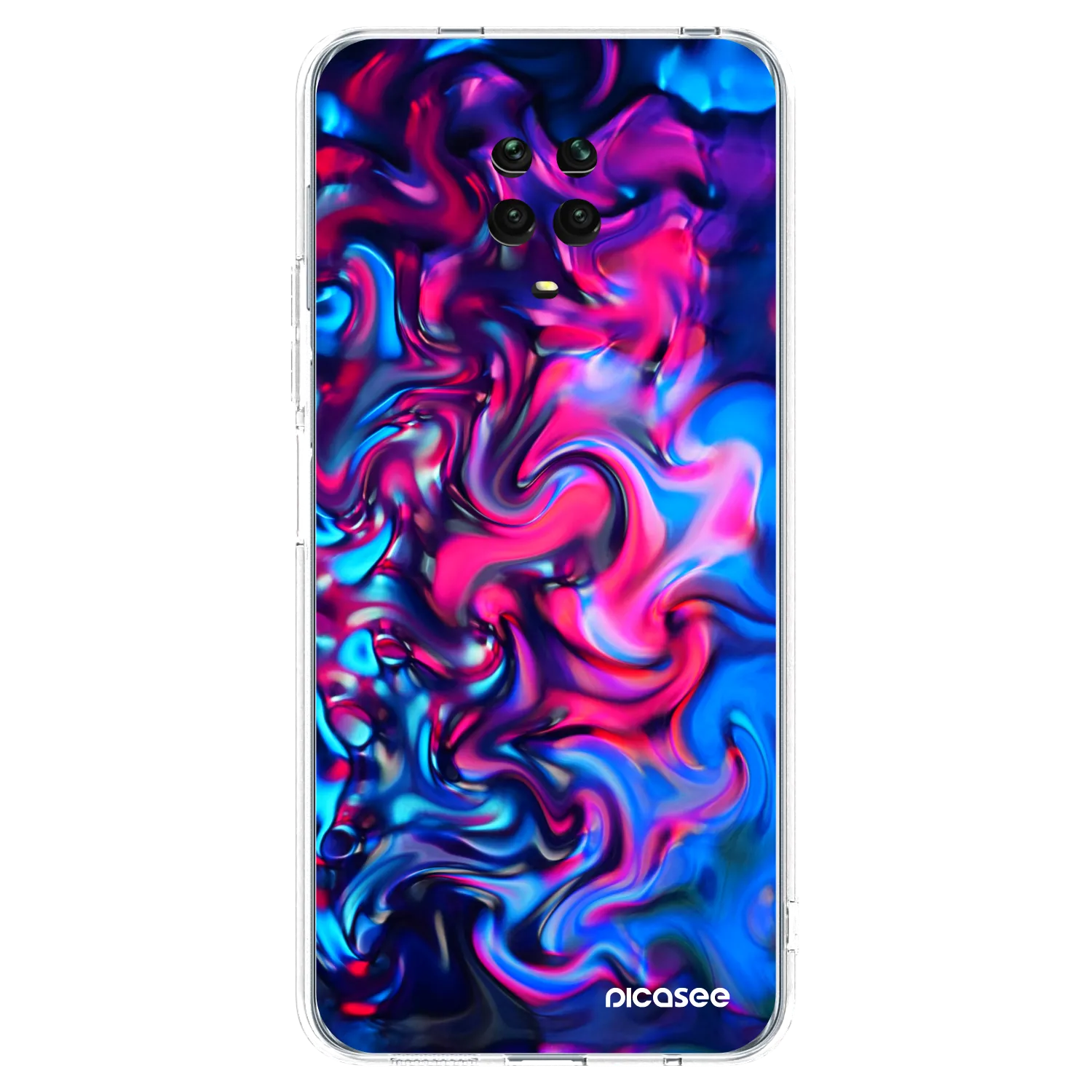 Picasee silikonowe przeźroczyste etui na Xiaomi Redmi Note 9S - Redlight