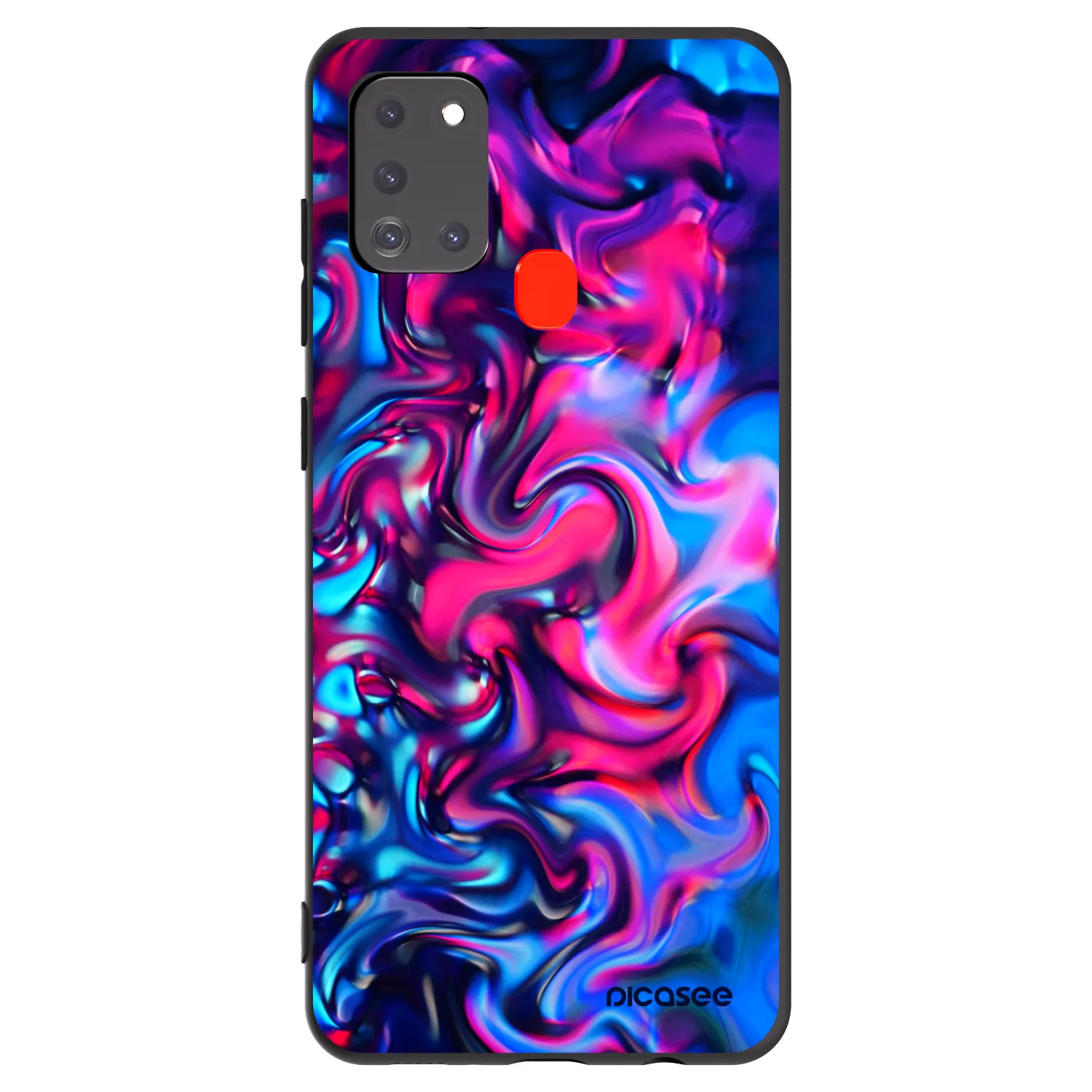 Picasee silikonowe czarne etui na Samsung Galaxy A21s - Redlight