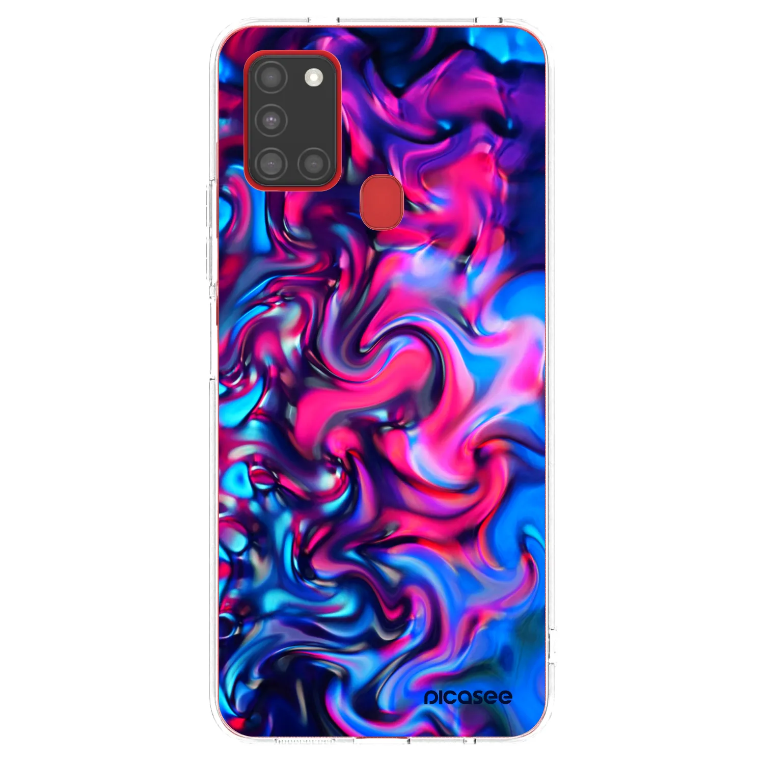 Picasee silikonowe przeźroczyste etui na Samsung Galaxy A21s - Redlight