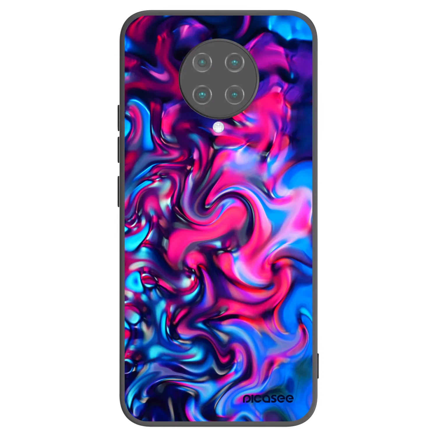 Picasee silikonowe czarne etui na Xiaomi Poco F2 Pro - Redlight