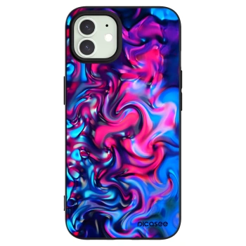 Picasee silikonowe czarne etui na Apple iPhone 12 Pro - Redlight