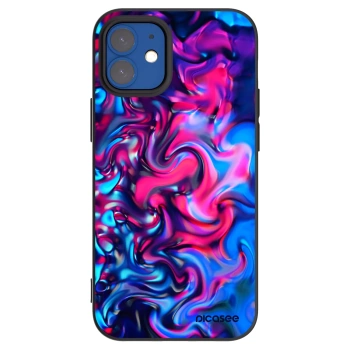 Picasee silikonowe czarne etui na Apple iPhone 12 mini - Redlight