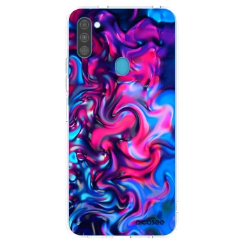 Picasee silikonowe przeźroczyste etui na Samsung Galaxy M11 - Redlight