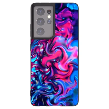 Picasee silikonowe czarne etui na Samsung Galaxy S21 Ultra 5G G998B - Redlight