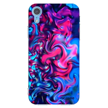 Picasee silikonowe przeźroczyste etui na Apple iPhone XR - Redlight