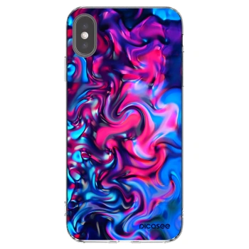 Picasee silikonowe przeźroczyste etui na Apple iPhone XS Max - Redlight