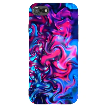 Picasee silikonowe przeźroczyste etui na Apple iPhone 7 - Redlight