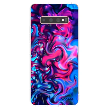 Picasee silikonowe przeźroczyste etui na Samsung Galaxy S10 Plus G975 - Redlight