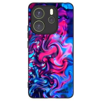 Picasee silikonowe czarne etui na Xiaomi Redmi Note 14 4G - Redlight