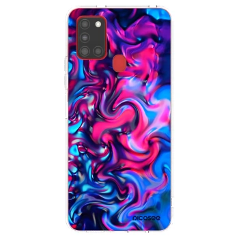 Picasee silikonowe przeźroczyste etui na Samsung Galaxy A21s - Redlight