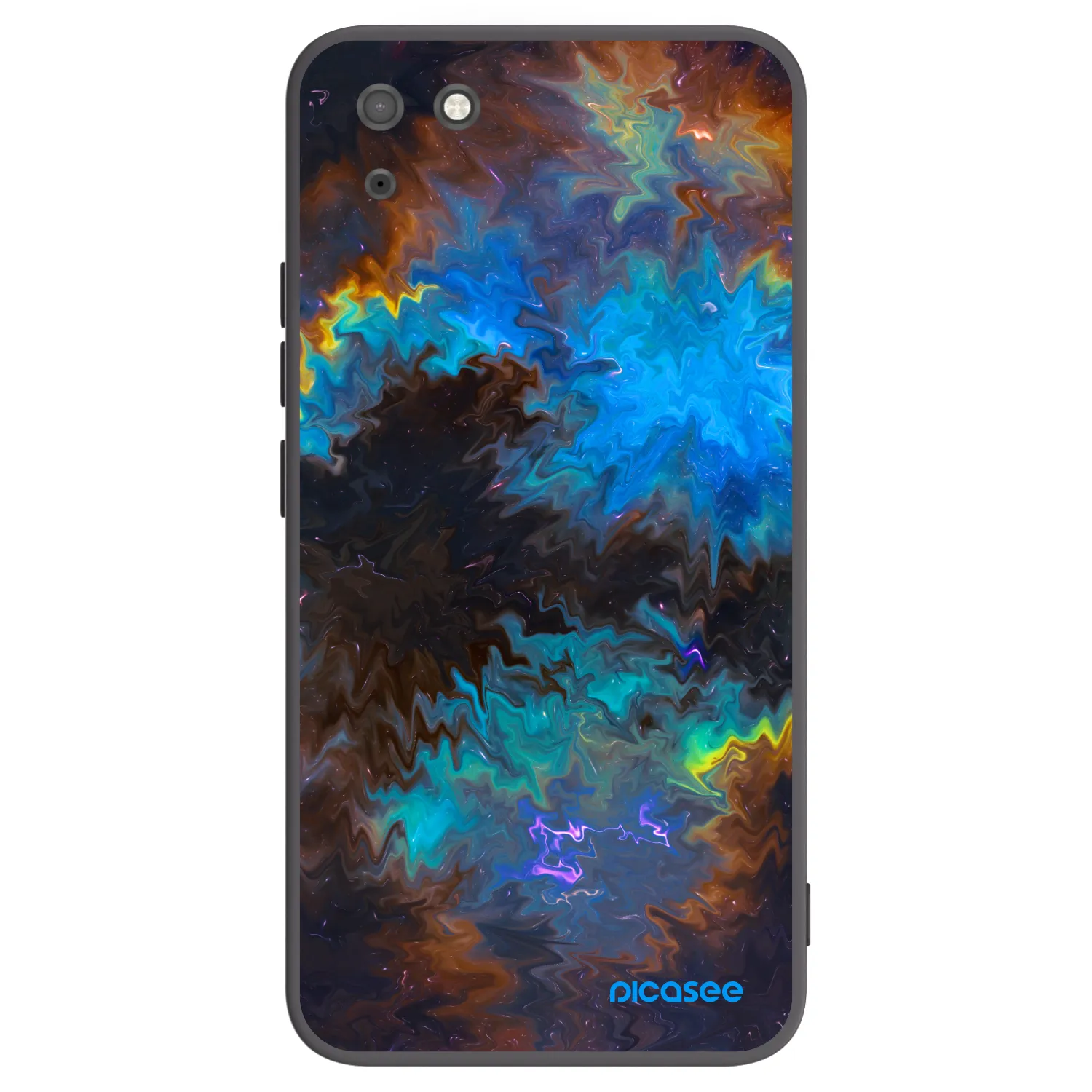 Picasee silikonowe czarne etui na Huawei Y5P - Space
