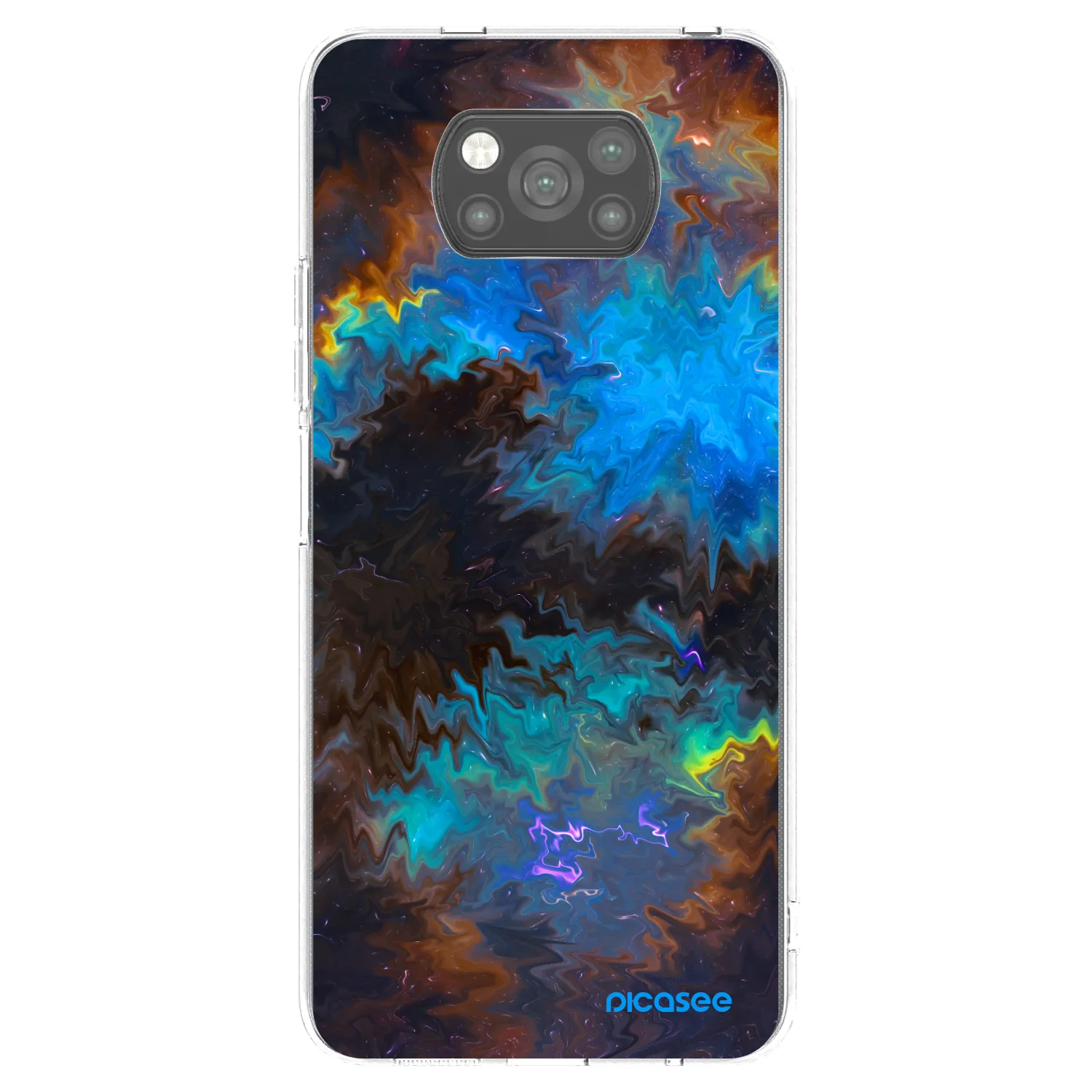 Picasee silikonowe czarne etui na Xiaomi Poco X3 - Space