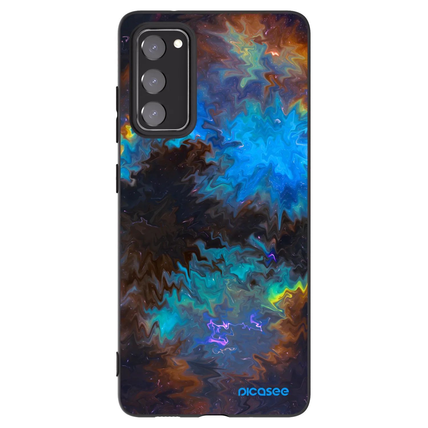 Picasee silikonowe czarne etui na Samsung Galaxy S20 FE - Space