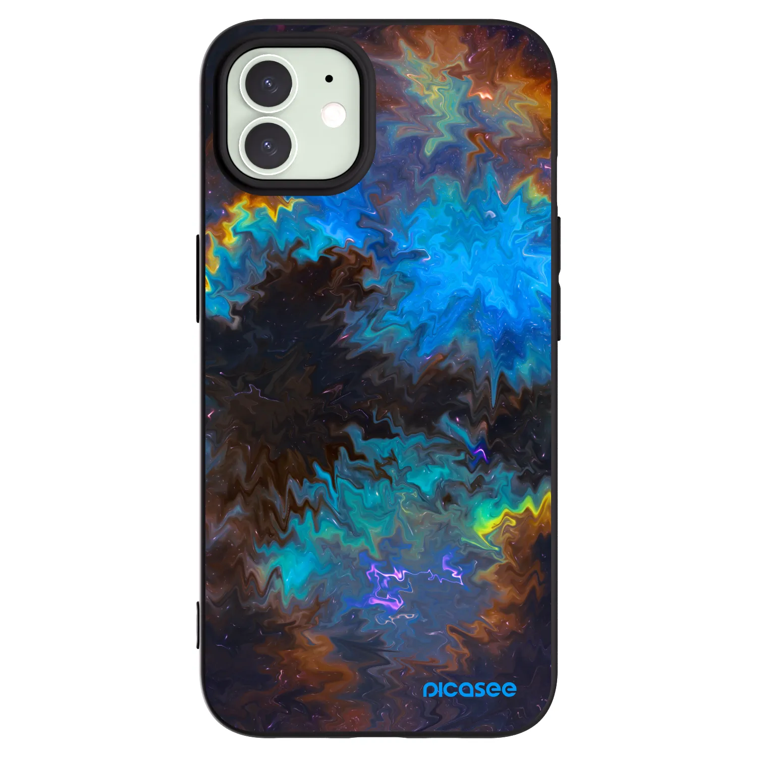 Picasee silikonowe czarne etui na Apple iPhone 12 Pro - Space
