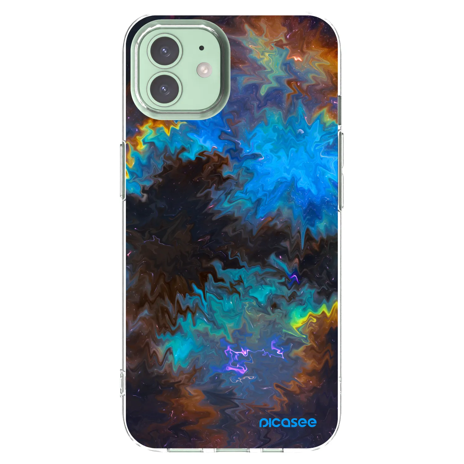 Picasee silikonowe przeźroczyste etui na Apple iPhone 12 Pro - Space