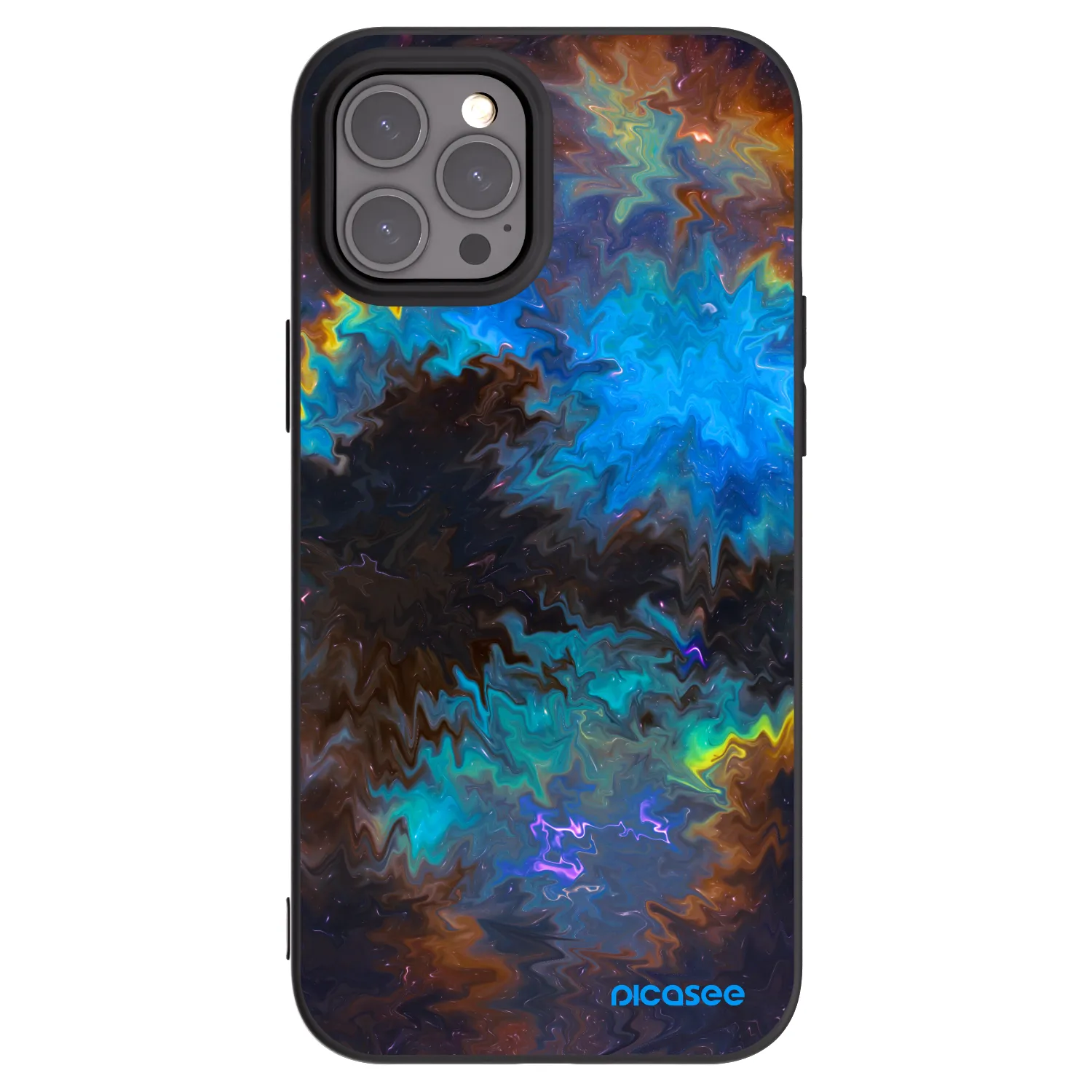 Picasee silikonowe czarne etui na Apple iPhone 12 Pro Max - Space