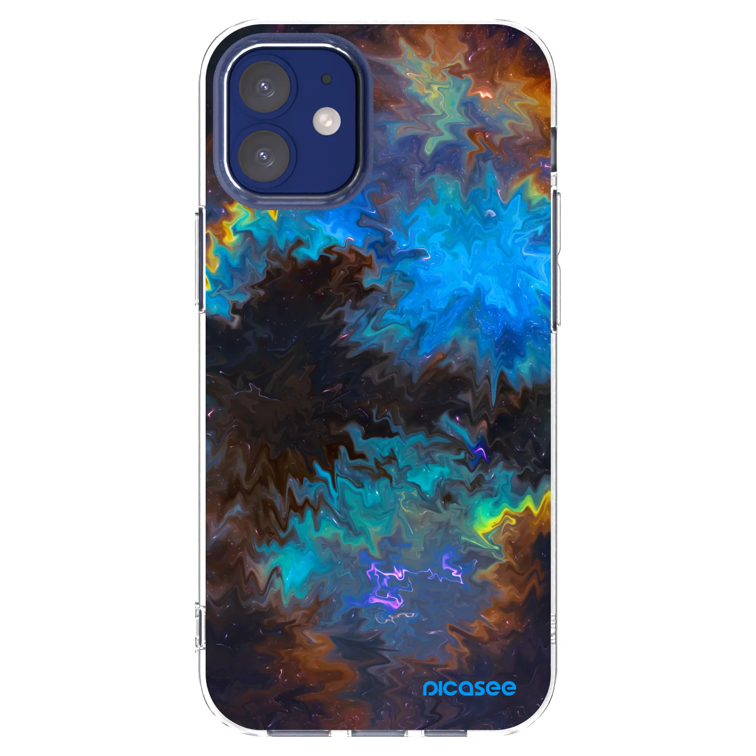 Picasee silikonowe przeźroczyste etui na Apple iPhone 12 mini - Space