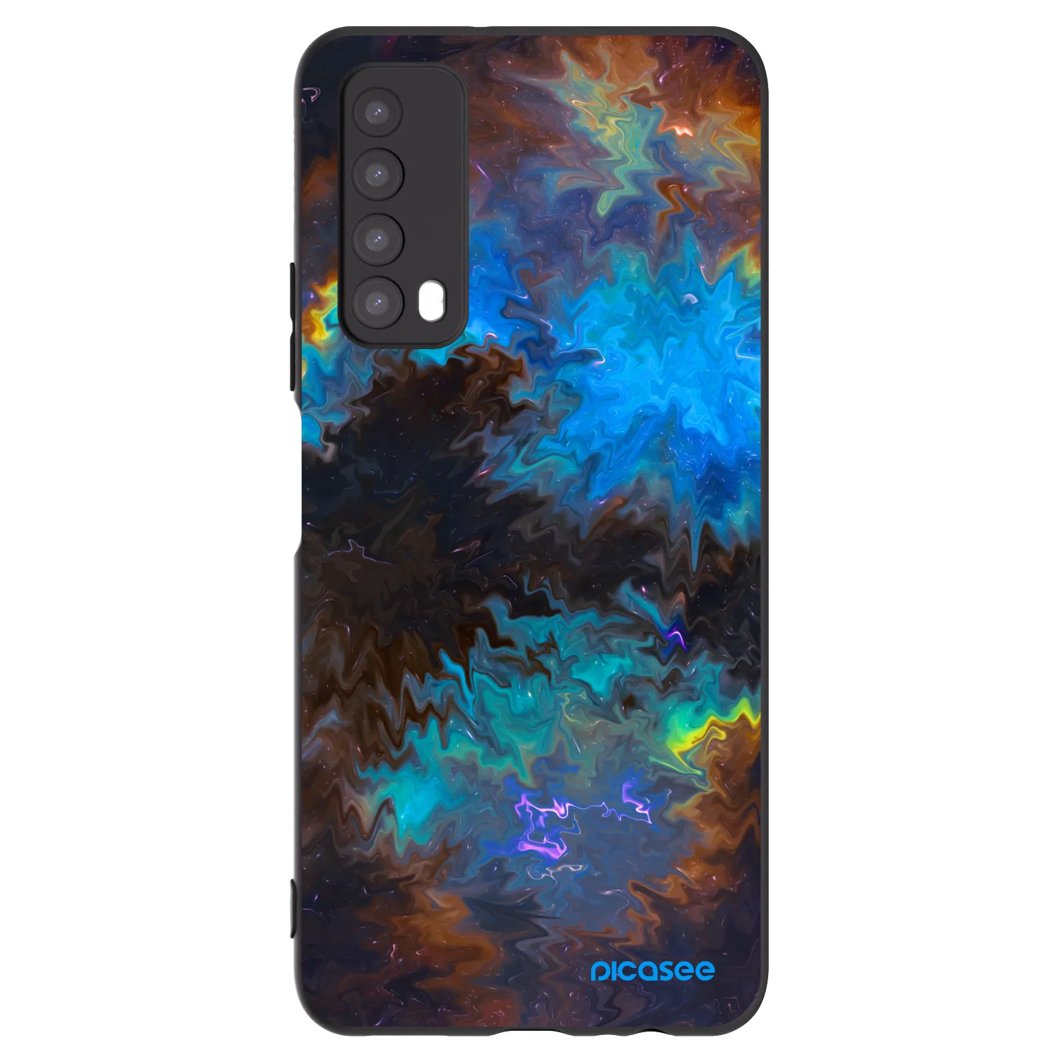 Picasee silikonowe czarne etui na Huawei P Smart 2021 - Space