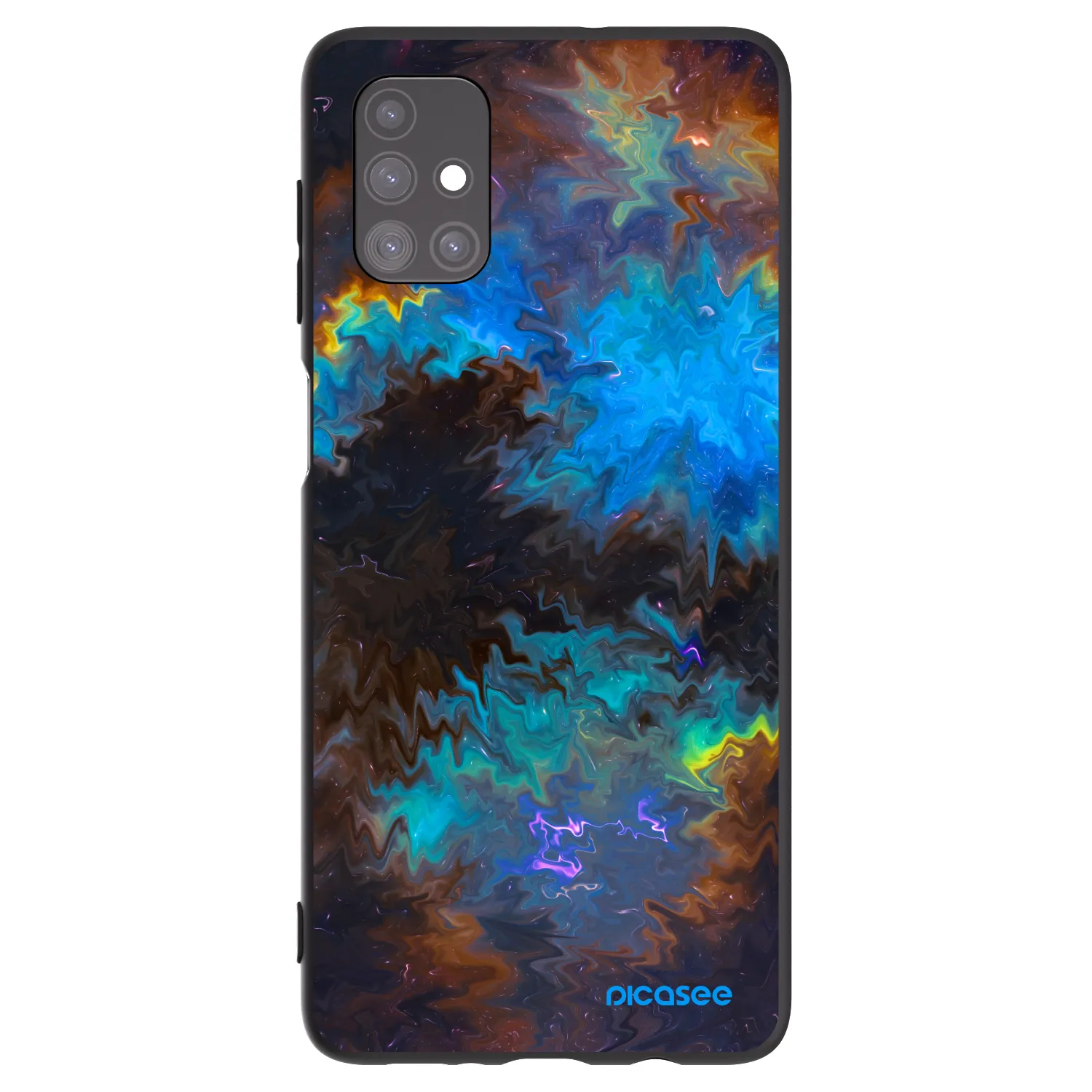 Picasee silikonowe czarne etui na Samsung Galaxy M51 M515F - Space