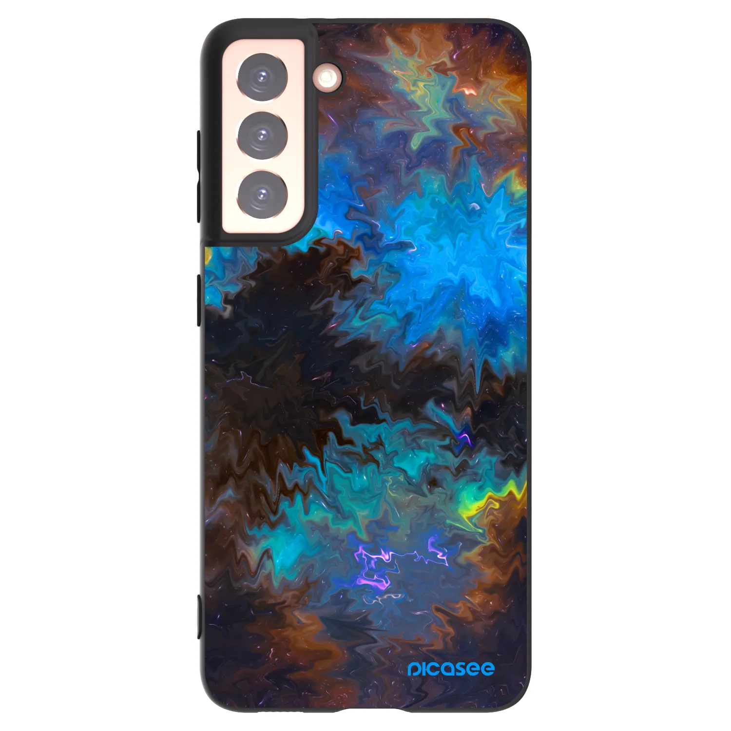 Picasee silikonowe czarne etui na Samsung Galaxy S21 5G G991B - Space