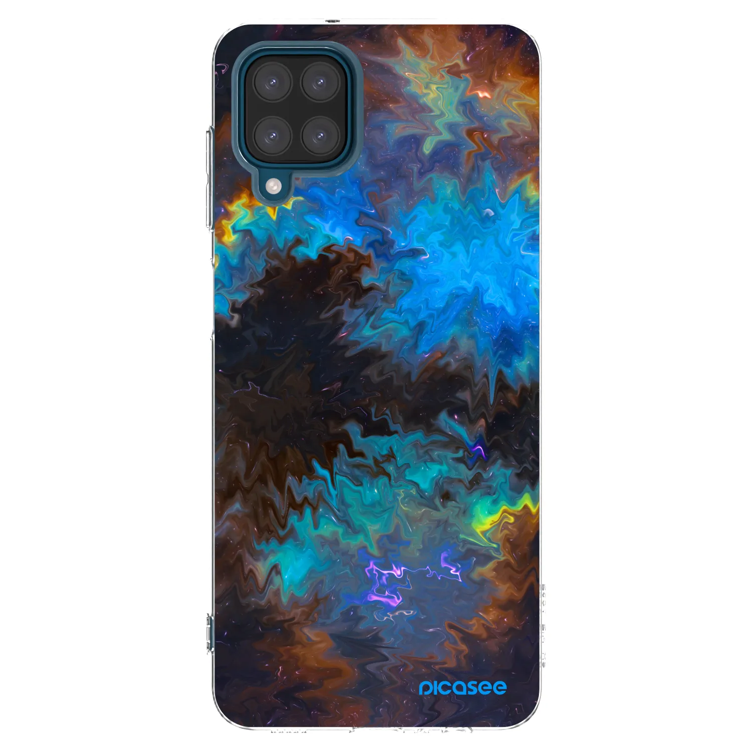 Picasee silikonowe przeźroczyste etui na Samsung Galaxy A12 A125F - Space