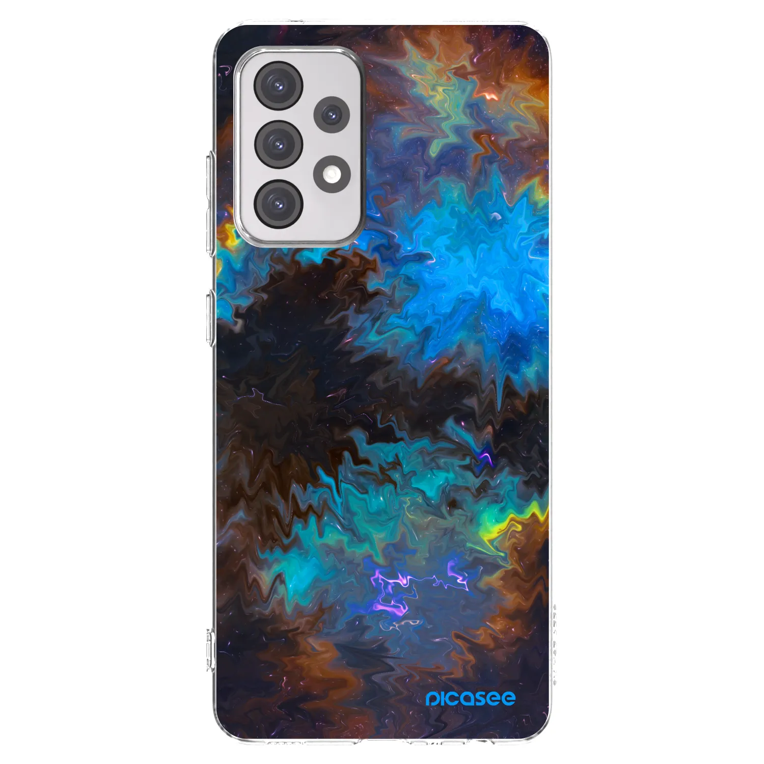 Picasee silikonowe przeźroczyste etui na Samsung Galaxy A52 5G A525F - Space
