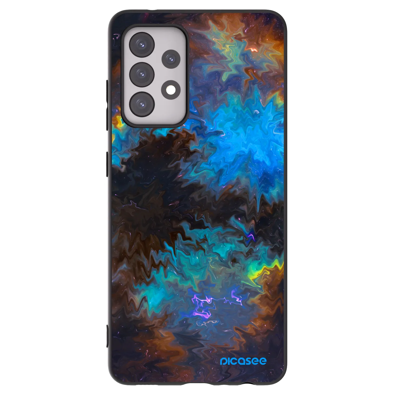 Picasee silikonowe czarne etui na Samsung Galaxy A52 5G A525F - Space