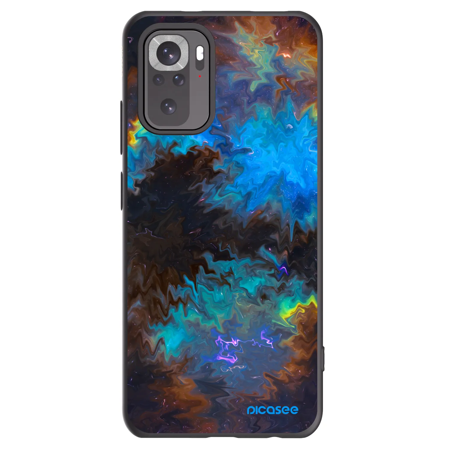 Picasee silikonowe czarne etui na Xiaomi Redmi Note 10S - Space