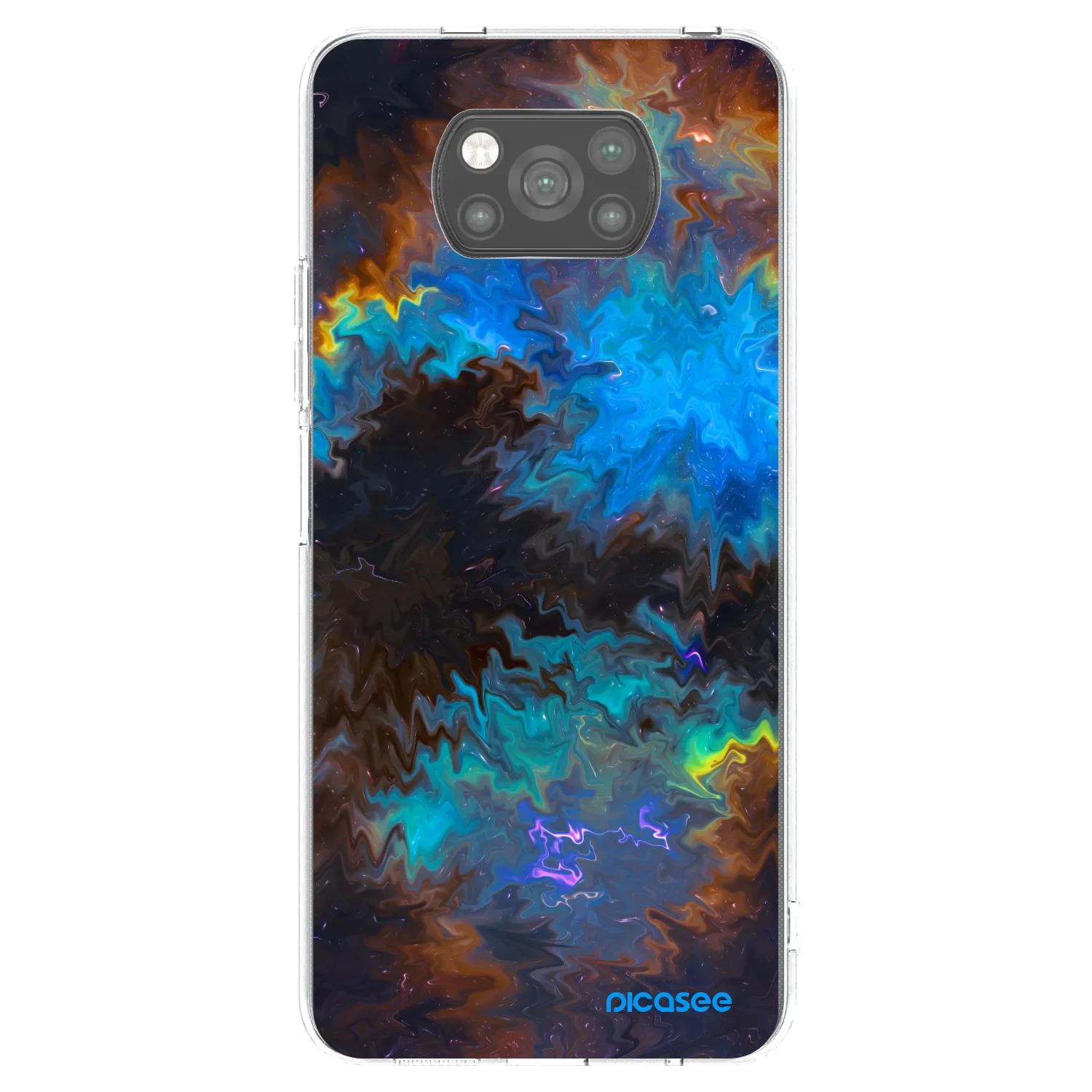 Picasee silikonowe czarne etui na Xiaomi Poco X3 Pro - Space