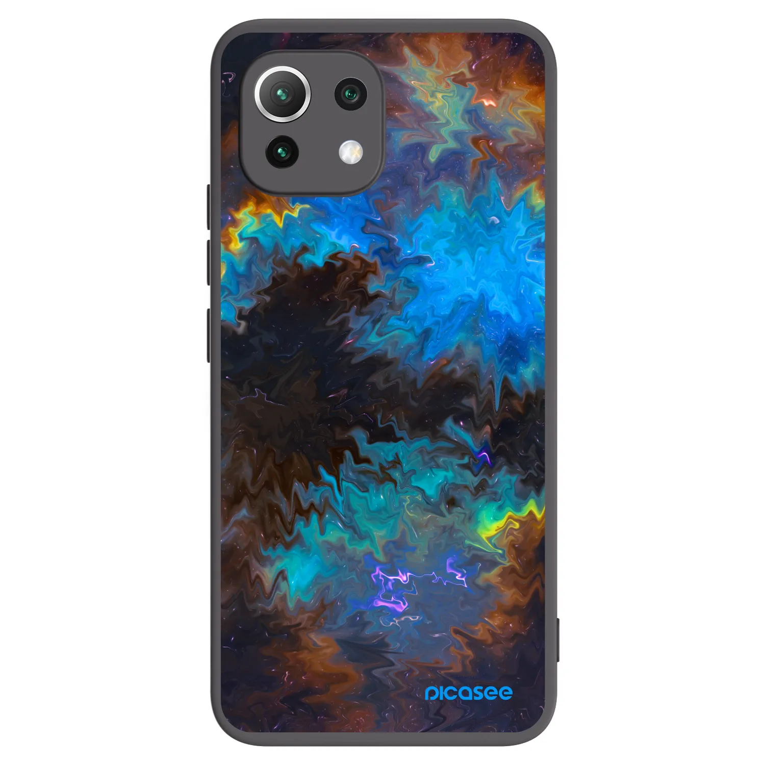 Picasee silikonowe czarne etui na Xiaomi Mi 11 Lite - Space