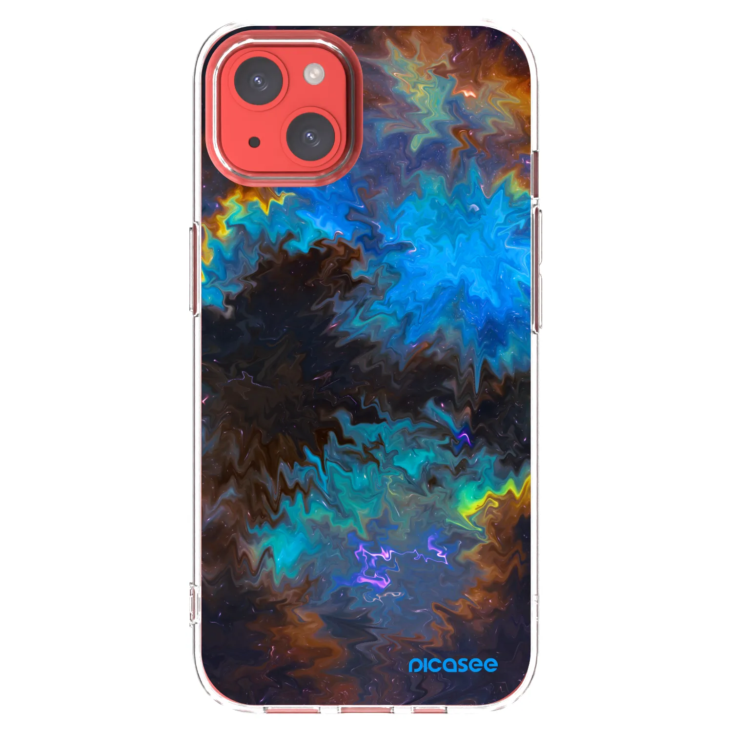 Picasee silikonowe przeźroczyste etui na Apple iPhone 13 - Space