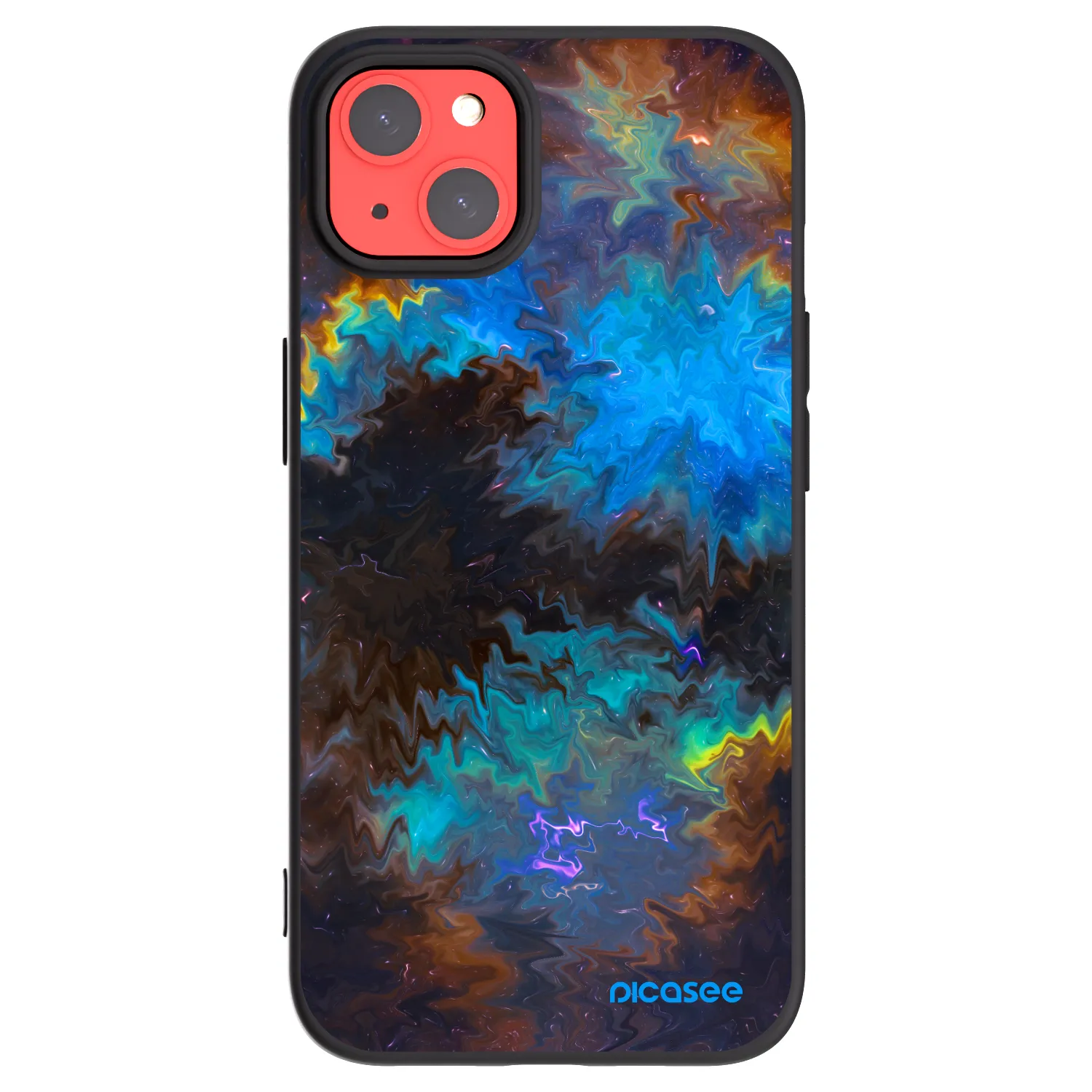 Picasee silikonowe czarne etui na Apple iPhone 13 - Space