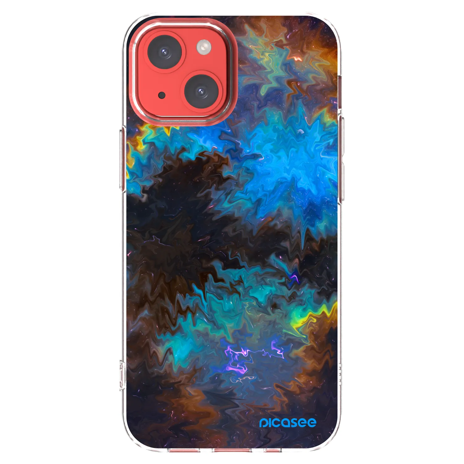 Picasee silikonowe przeźroczyste etui na Apple iPhone 13 mini - Space