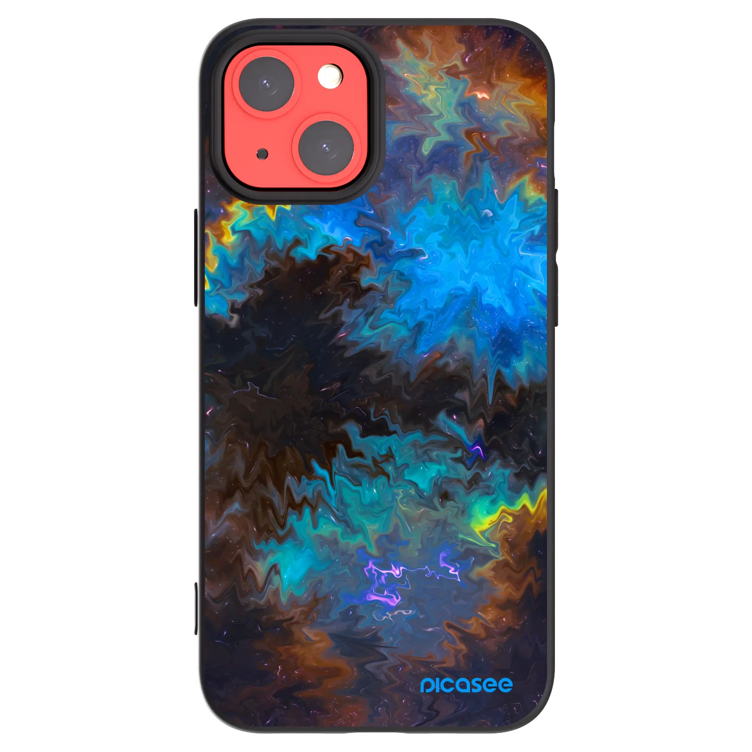 Picasee silikonowe czarne etui na Apple iPhone 13 mini - Space