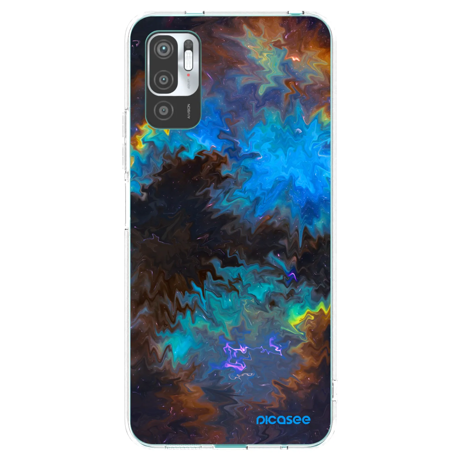 Picasee silikonowe przeźroczyste etui na Xiaomi Redmi Note 10 5G - Space