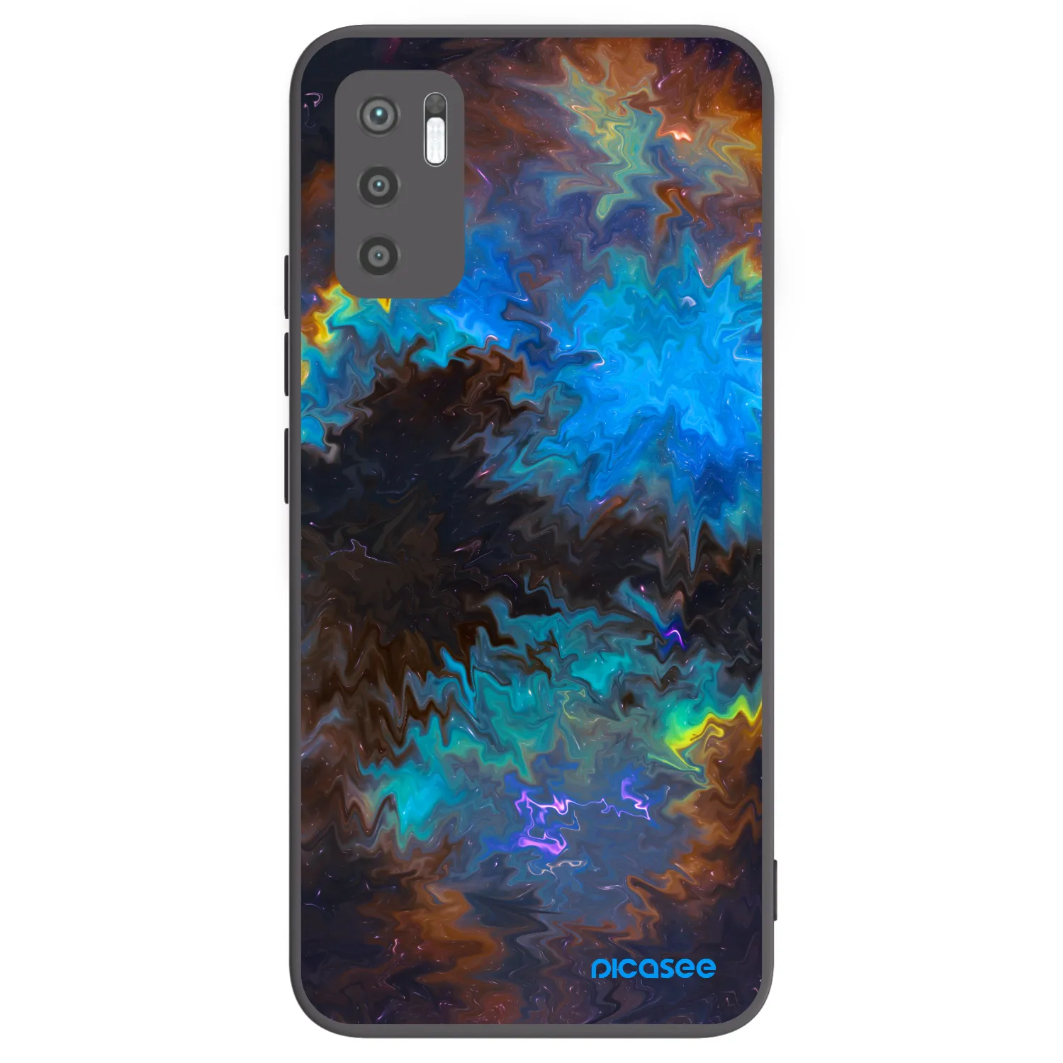 Picasee silikonowe czarne etui na Xiaomi Redmi Note 10 5G - Space