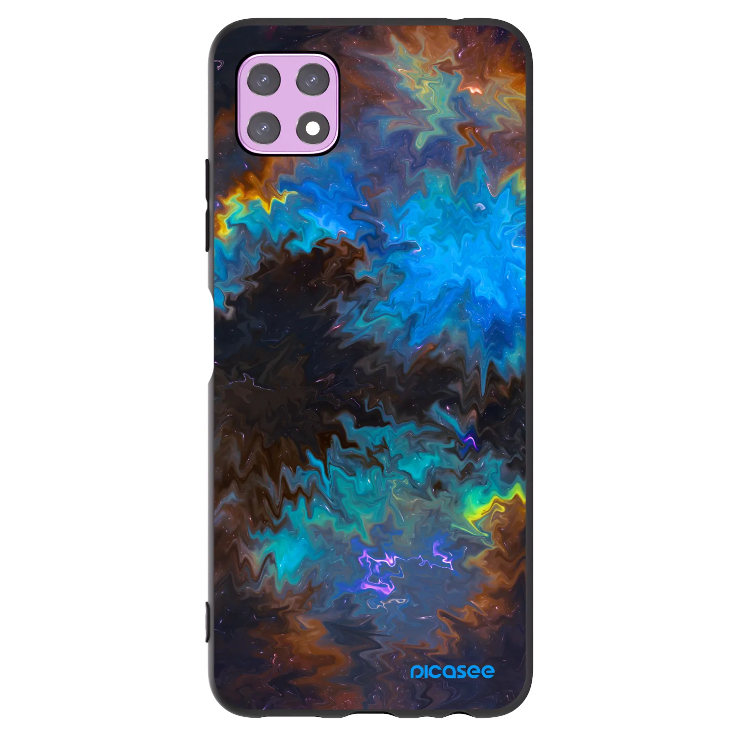 Picasee silikonowe czarne etui na Samsung Galaxy A22 A226B 5G - Space