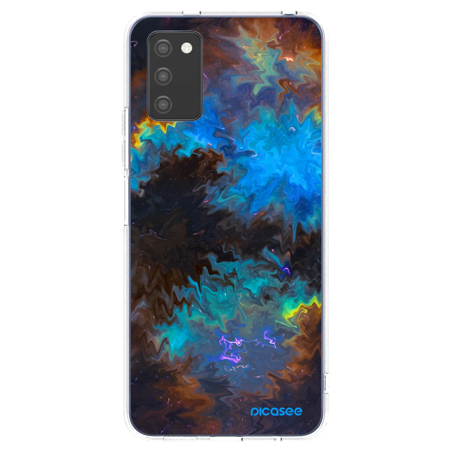 Picasee silikonowe przeźroczyste etui na Samsung Galaxy A02s A025G - Space